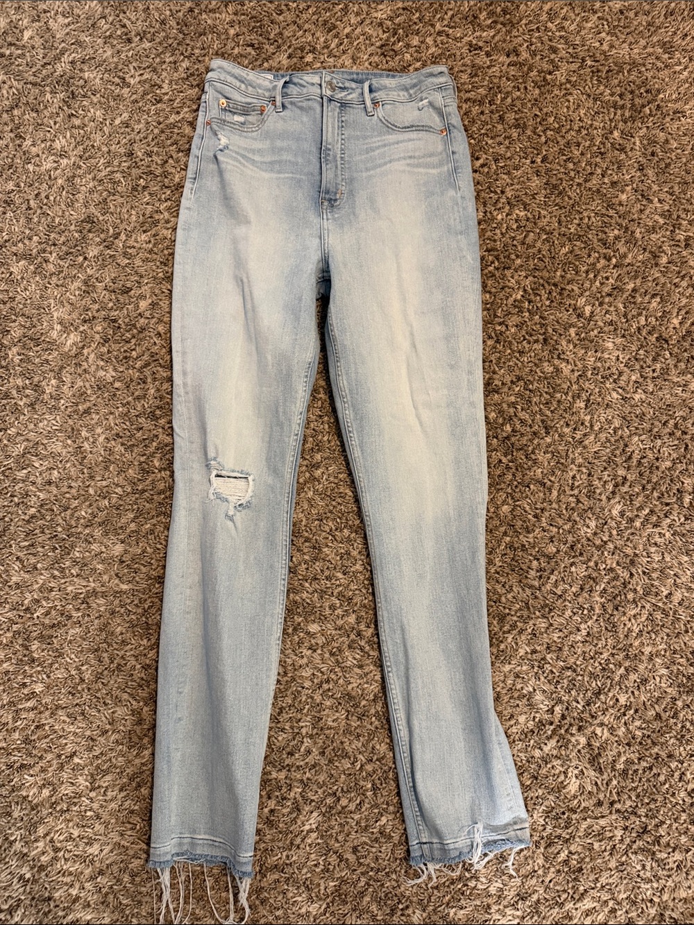 TALL Light Wash Women's Distressed Vintage Slim Sky High Gap Jeans